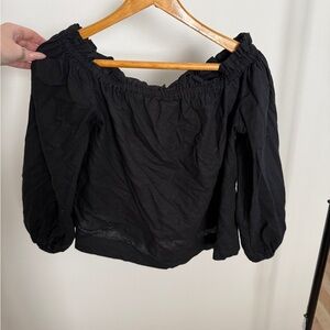 a new day Black Off-Shoulder Blouse